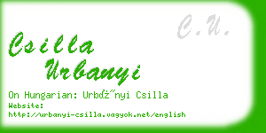 csilla urbanyi business card